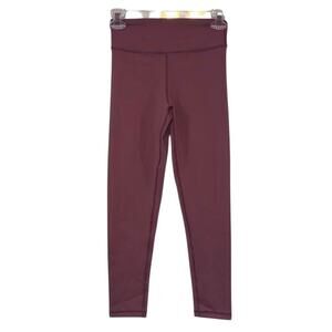Zyia Burgundy High Waisted Ruched Butt Leggings XS